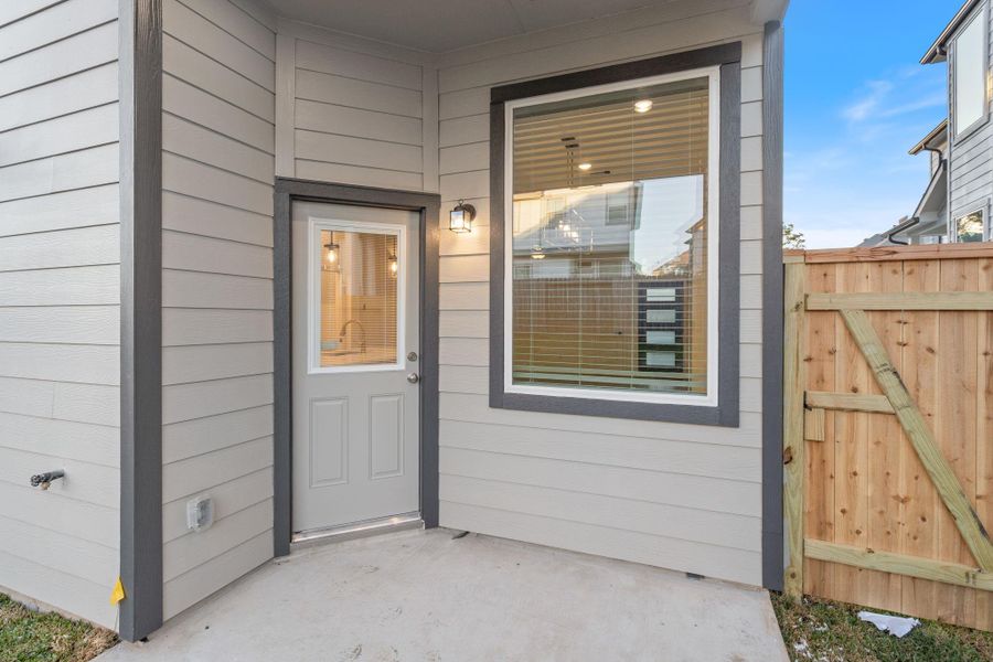 Exterior details and patio area of a home in Woodforest, Montgomery (Image 4). Exterior details and patio area of a home in Woodforest, Montgomery (Image 4).