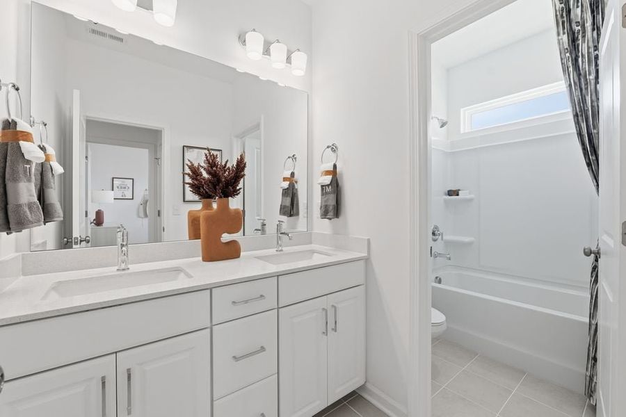 Furnished interior view inside a new home in Terraces at the Exchange, Indian Land (Image 22).