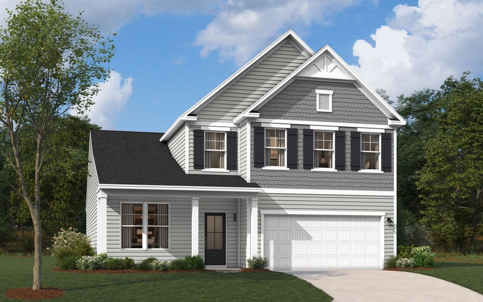 Representative exterior photo of a completed home built from the The Hollins by Stanley Martin Homes in Summer Orchard, Lexington, SC (Image 15).