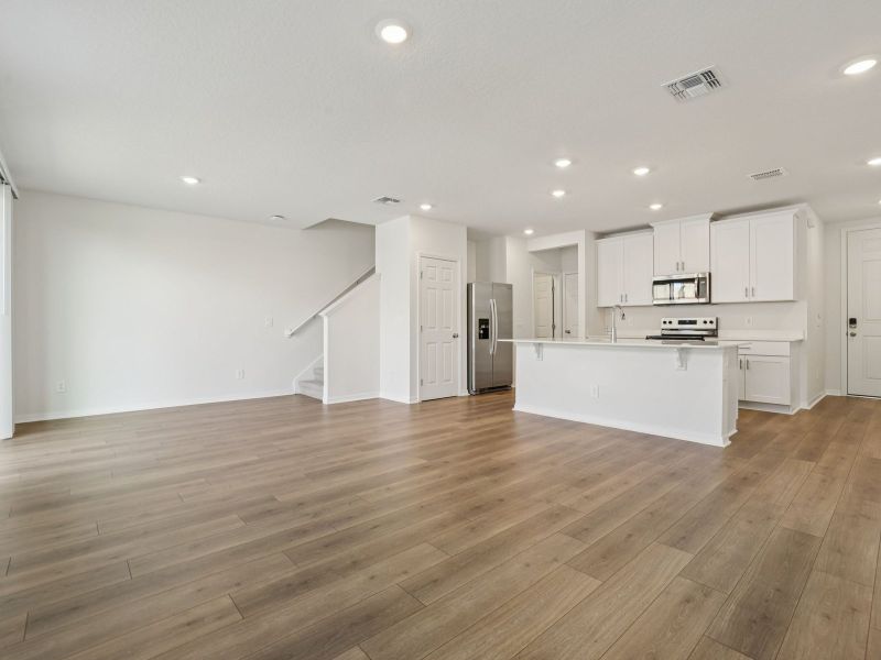 Spacious, unfurnished interior of a new home in The Meadow at Crossprairie Townes, St. Cloud (Image 9). Spacious, unfurnished interior of a new home in The Meadow at Crossprairie Townes, St. Cloud (Image 9).
