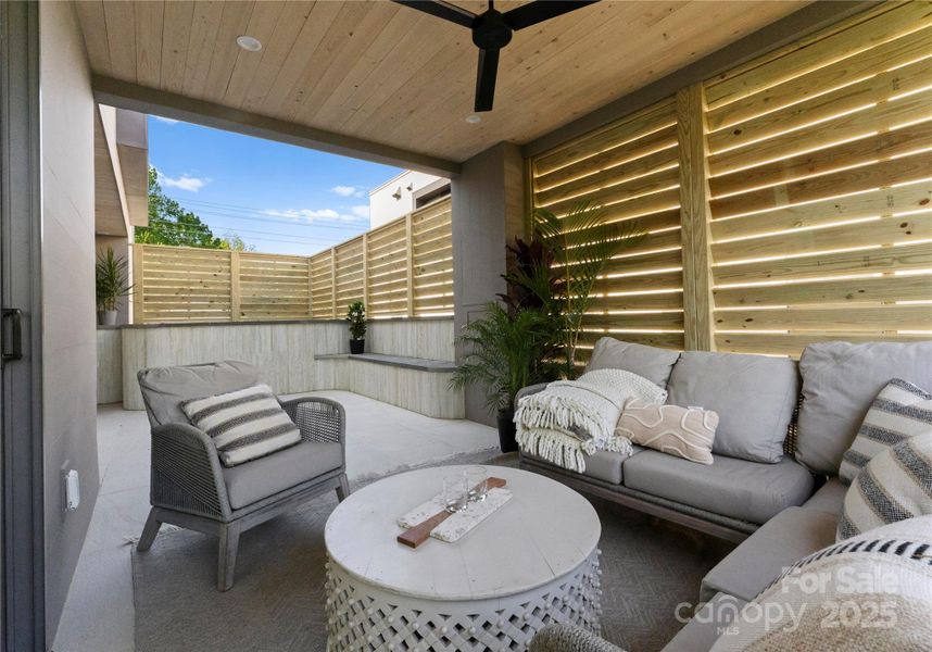 Exterior details and patio area of a home in , Charlotte (Image 27).