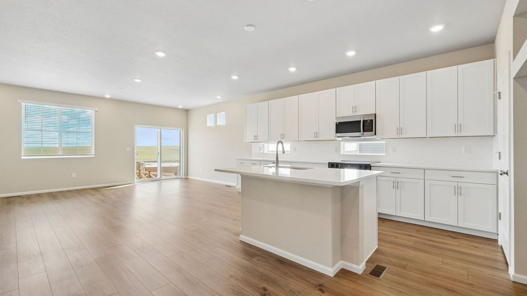 Furnished interior view inside a new home in Banning Lewis Ranch, Colorado Springs (Image 8). Furnished interior view inside a new home in Banning Lewis Ranch, Colorado Springs (Image 8).