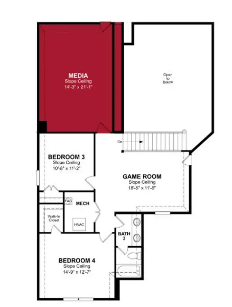 2D floor plan layout of this home in Enclave at Legacy Hills, Celina, TX (Image 3).