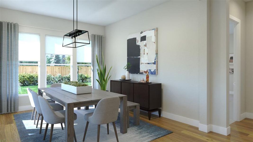 Furnished interior view inside a new home in Chatham Reserve, Providence Village (Image 12).