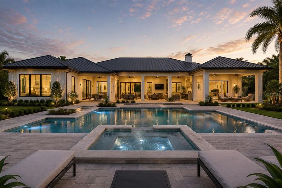 Exterior details and patio area of a home in , Lithia (Image 3).