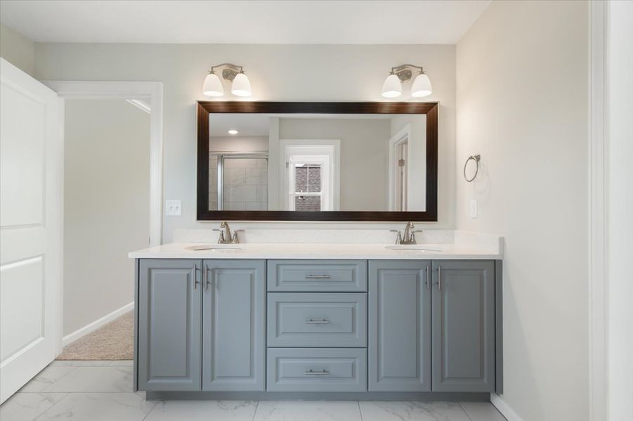Primary Bathroom | 6244 Canterbury Farms Pkwy by Ivey Homes