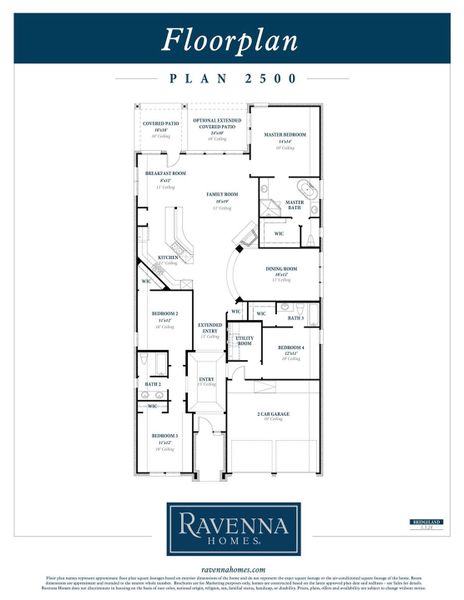 2D floor plan layout of this home in Bridgeland 50', Cypress, TX (Image 4).
