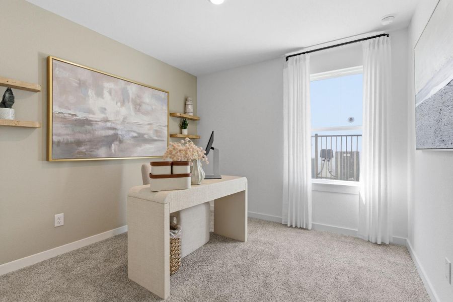 Furnished interior view inside a new home in Westland Ranch 50' Homesites, League City (Image 8).