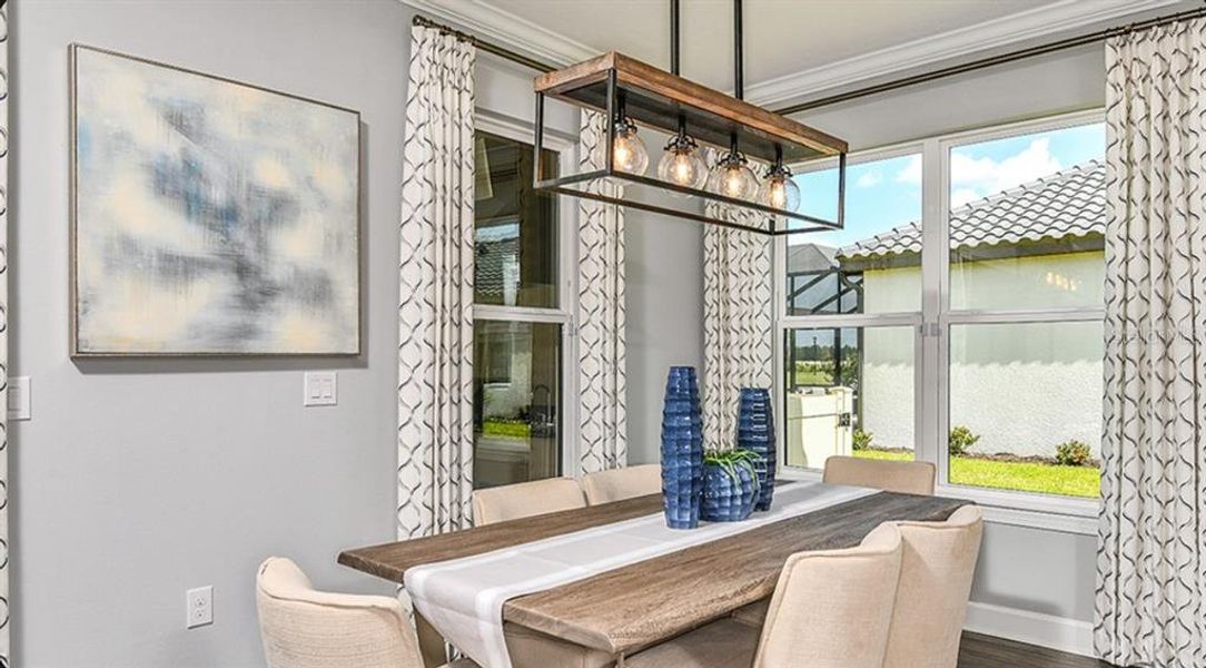 Furnished interior view inside a new home in Esplanade at Wiregrass Ranch, Wesley Chapel (Image 4). Furnished interior view inside a new home in Esplanade at Wiregrass Ranch, Wesley Chapel (Image 4).