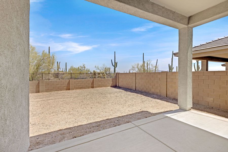 Exterior details and patio area of a home in Saguaro Reserve II, Marana (Image 2). Exterior details and patio area of a home in Saguaro Reserve II, Marana (Image 2).