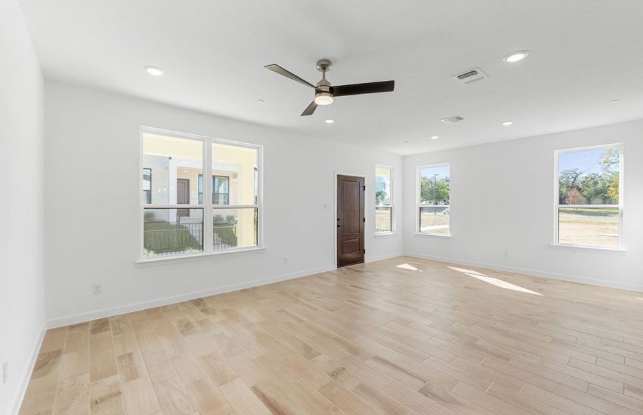 Spacious, unfurnished interior of a new home in Monarch on Main, Round Rock (Image 10). Spacious, unfurnished interior of a new home in Monarch on Main, Round Rock (Image 10).