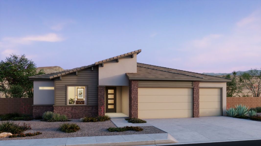 Representative exterior photo of a completed home built from the Forest by Mattamy Homes in Saguaro Reserve II, Marana, AZ (Image 1).