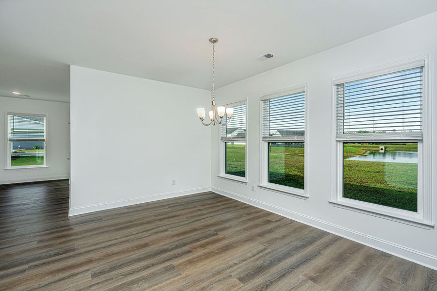 Representative unfurnished interior of a home built from the Mercer by Center Park Homes in Central Estates, Summerville (Image 14). Representative unfurnished interior of a home built from the Mercer by Center Park Homes in Central Estates, Summerville (Image 14).
