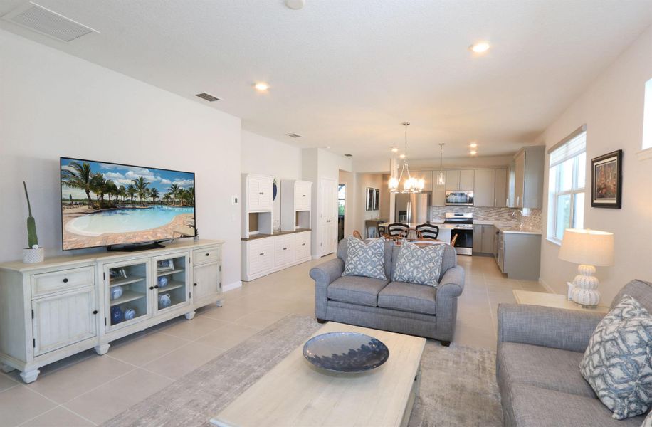 Furnished interior view inside a new home in Del Webb Tradition, Port St. Lucie (Image 5).
