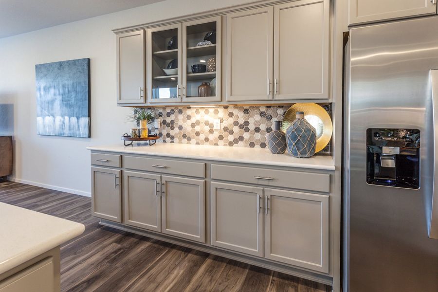 Representative furnished interior of a home built from the Newton by Hartford Homes in Trailside, Timnath (Image 33).