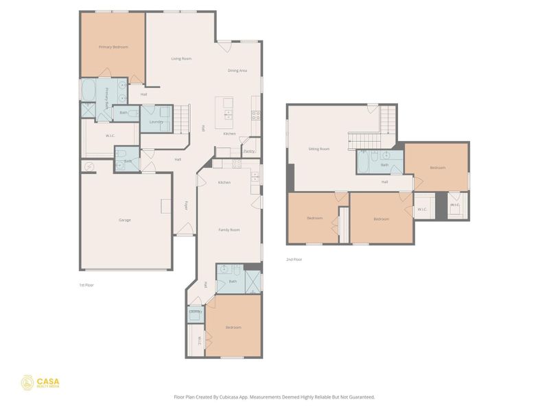 2D floor plan layout of this home in Thunder Rock, Marble Falls, TX (Image 5).