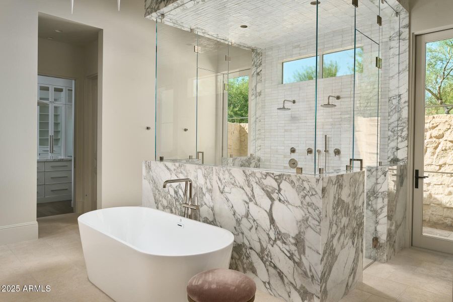 Soaking tub and shower