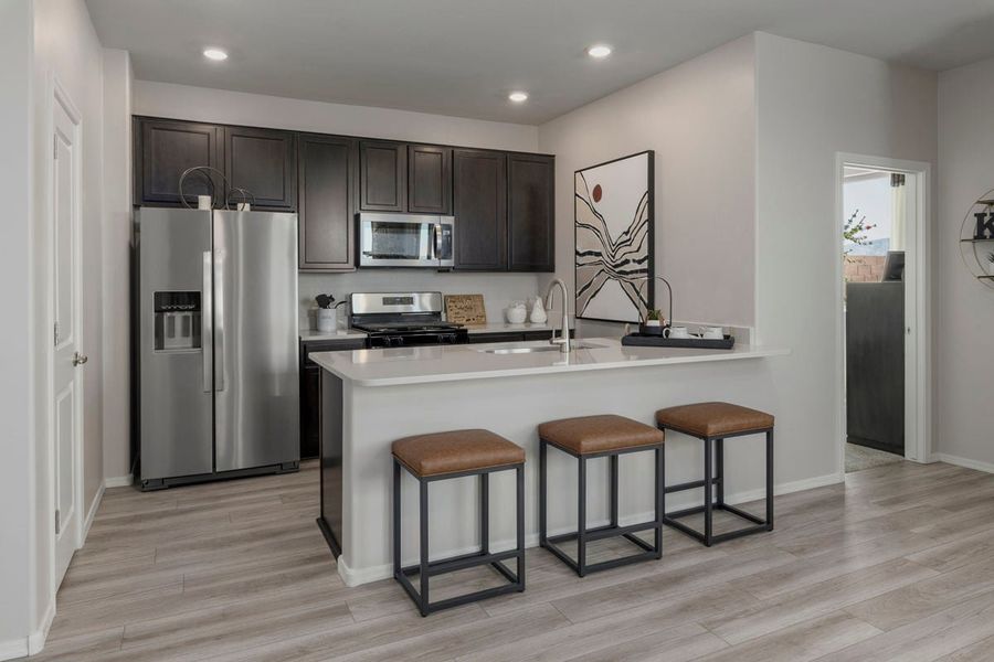 Representative furnished interior of a home built from the 1262 by KB Home in Saguaro Haven, Tucson (Image 6).