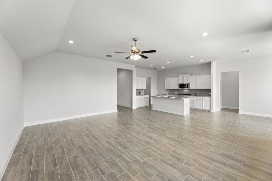 Representative exterior photo of a completed home built from the Hampton by Impression Homes in Timberbrook, Justin, TX (Image 9). Representative exterior photo of a completed home built from the Hampton by Impression Homes in Timberbrook, Justin, TX (Image 9).