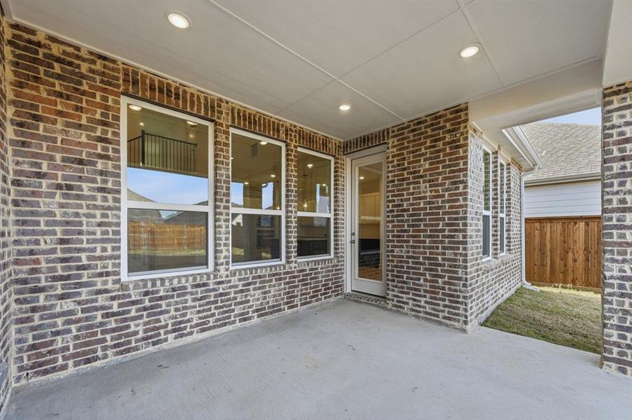 Exterior details and patio area of a home in Waterscape: 50ft. lots, Royse City (Image 3).