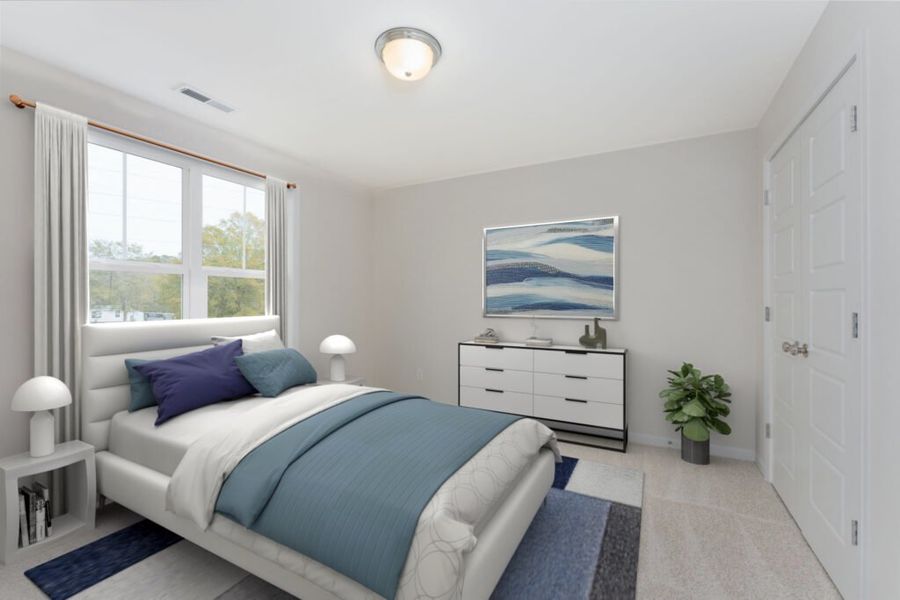 Furnished interior in a model home at Sawyer’s Run in Hampstead (Image 16).