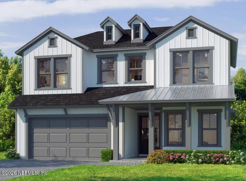 Front exterior of a new home in , Ponte Vedra, FL, highlighting curb appeal (Image 1). Front exterior of a new home in , Ponte Vedra, FL, highlighting curb appeal (Image 1).