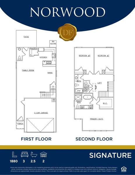 2D floor plan layout of this home in Parkway James, Snellville, GA (Image 4).