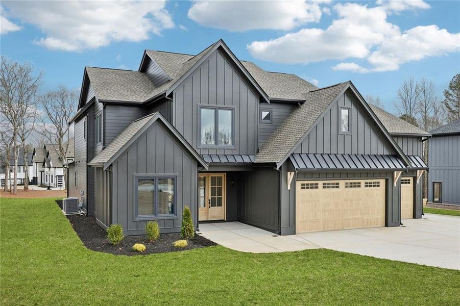 Front exterior of a new home in , Auburn, GA, highlighting curb appeal (Image 47).