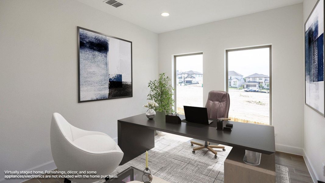 Furnished interior view inside a new home in Santa Rita Ranch - Eldorado, Liberty Hill (Image 5). Furnished interior view inside a new home in Santa Rita Ranch - Eldorado, Liberty Hill (Image 5).