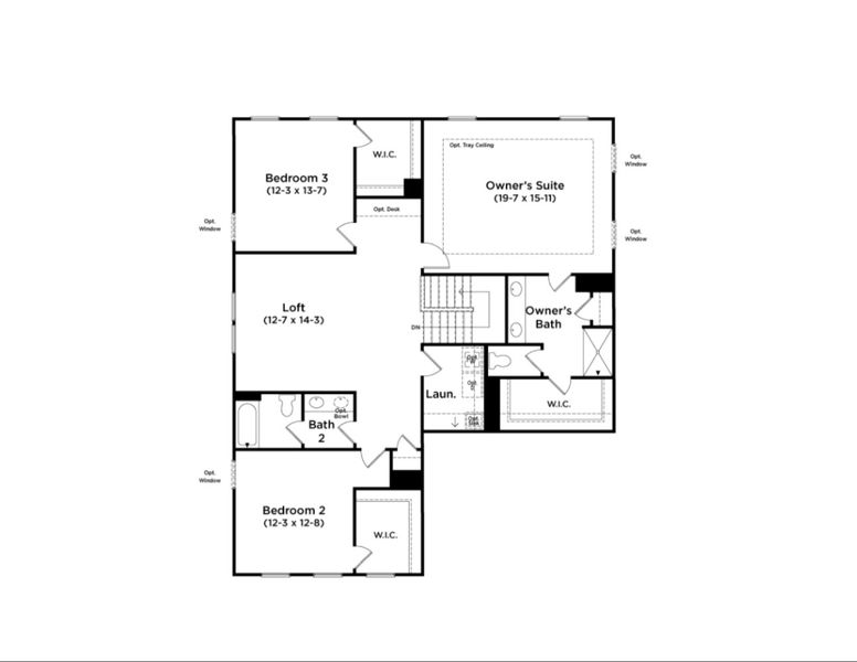 The Jordan Plan by DRB Homes in McBride Indian Trail, NC - Floor 2