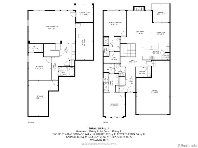2D floor plan layout of this home in , Littleton, CO (Image 5).