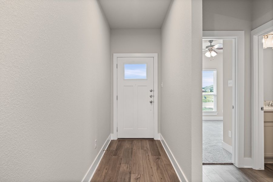 Representative unfurnished interior of a home built from the Coda by Omega Builders in Turnbo Ranch, Killeen (Image 14). Representative unfurnished interior of a home built from the Coda by Omega Builders in Turnbo Ranch, Killeen (Image 14).