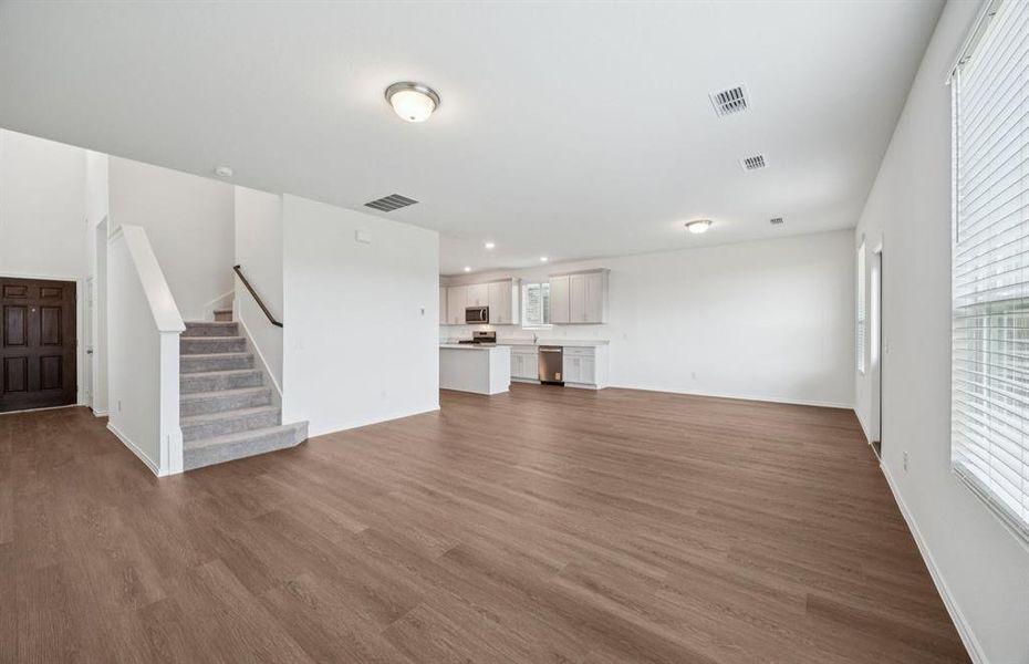 Open concept throughout main living areas