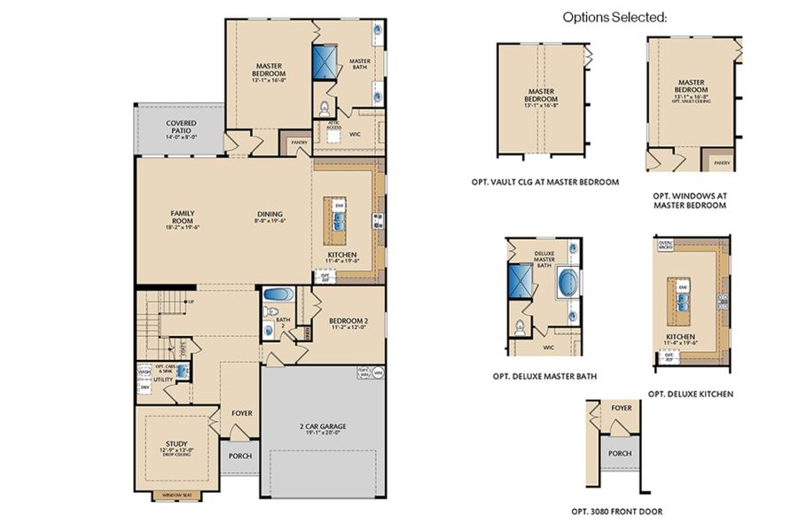 2D floor plan layout of this home in Creekview Meadows, Pilot Point, TX (Image 3). 2D floor plan layout of this home in Creekview Meadows, Pilot Point, TX (Image 3).