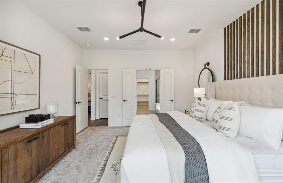 *Model Representation - Spacious owner's suite with private bath