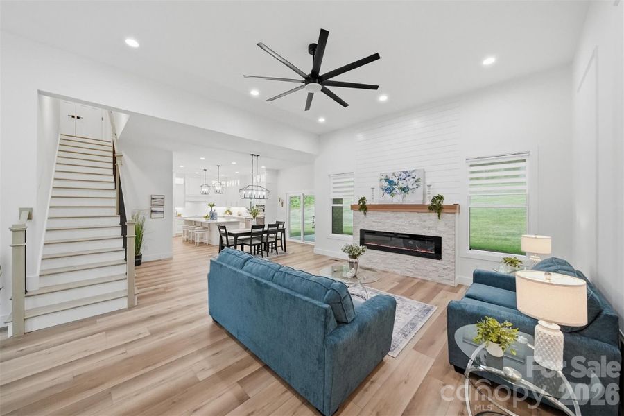 Living room open to Kitchen / eat in area