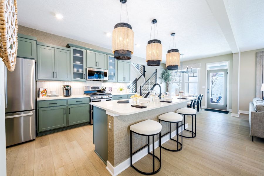 Representative furnished interior of a home built from the Wyatt by Fischer Homes in Leeland Farms, Fuquay Varina (Image 3). Representative furnished interior of a home built from the Wyatt by Fischer Homes in Leeland Farms, Fuquay Varina (Image 3).
