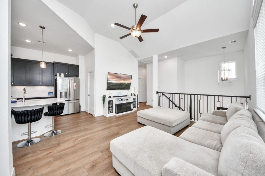 Furnished interior view inside a new home in Meridiana Courtyard Collection, Manvel (Image 8).