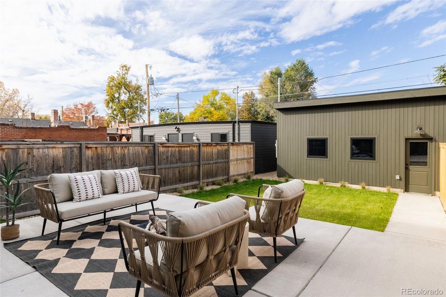 Exterior details and patio area of a home in , Denver (Image 3). Exterior details and patio area of a home in , Denver (Image 3).