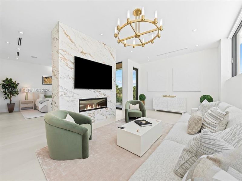 Furnished interior view inside a new home in , Fort Lauderdale (Image 8).