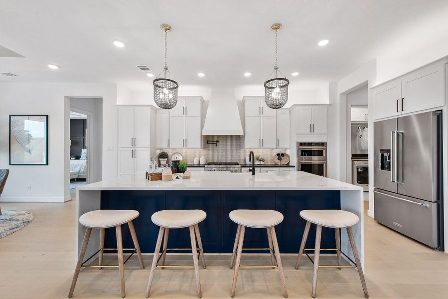 Furnished interior view inside a new home in Bridgeland, Cypress (Image 16). Furnished interior view inside a new home in Bridgeland, Cypress (Image 16).
