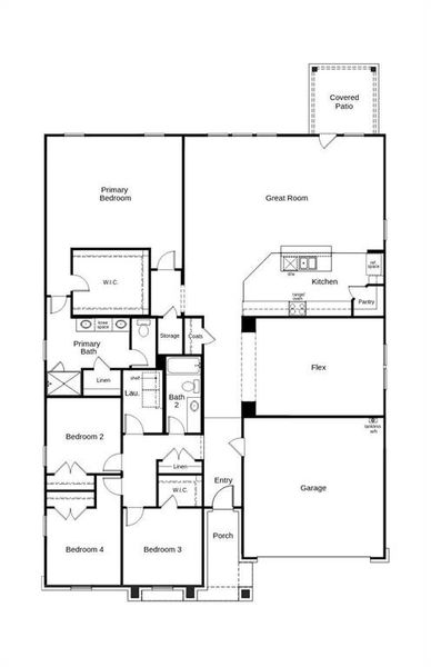 2D floor plan layout of this home in Heartland Signature, Crandall, TX (Image 3). 2D floor plan layout of this home in Heartland Signature, Crandall, TX (Image 3).
