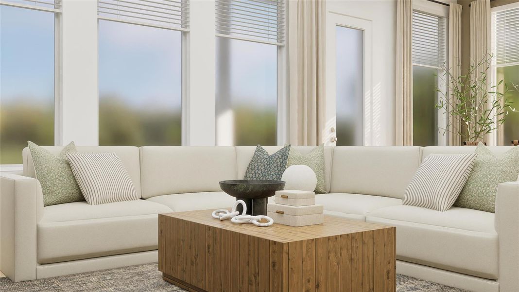 Furnished interior view inside a new home in Samara, League City (Image 26).