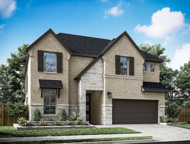Representative exterior photo of a completed home built from the Verdin by Tri Pointe Homes in Oakhill Reserve, Tomball, TX (Image 29).
