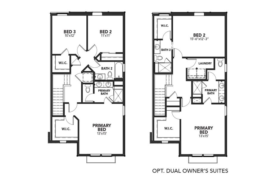 2D floor plan layout of this home in Windler Townhomes, Aurora, CO (Image 4).