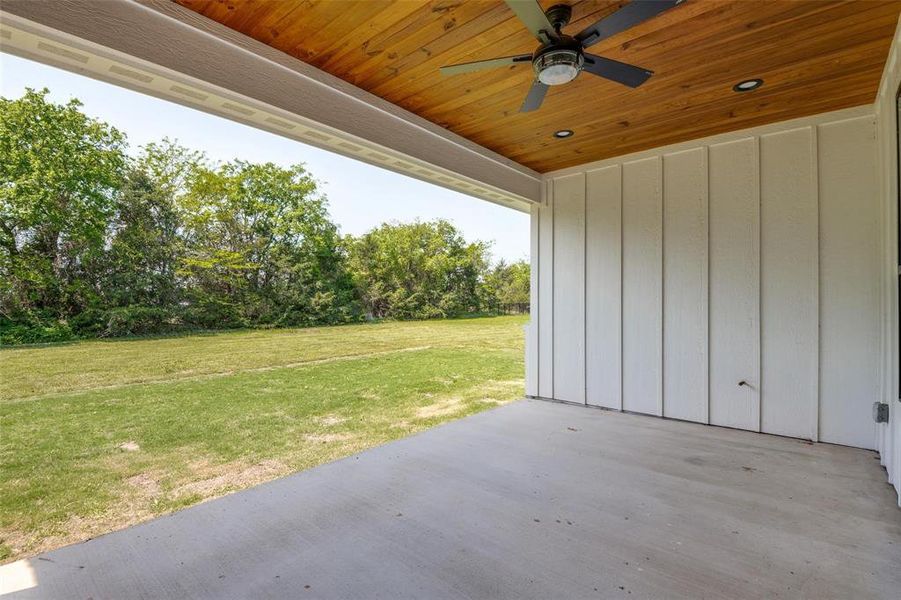 Exterior details and patio area of a home in , Caddo Mills (Image 22). Exterior details and patio area of a home in , Caddo Mills (Image 22).