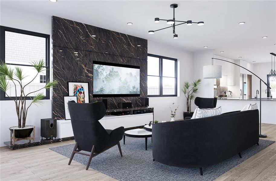 Furnished interior view inside a new home in , Tampa (Image 6).