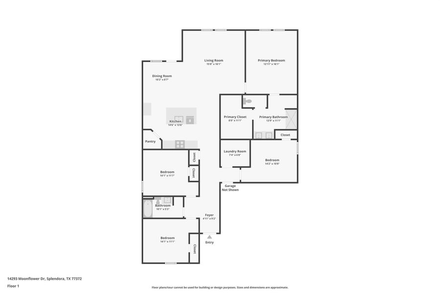 2D floor plan layout of this home in , Splendora, TX (Image 5).
