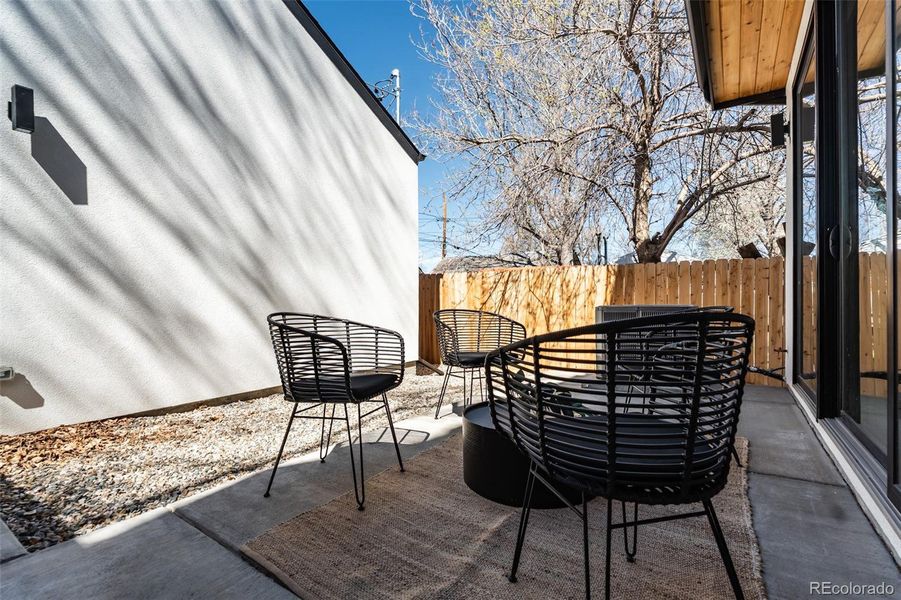 Exterior details and patio area of a home in , Englewood (Image 4).