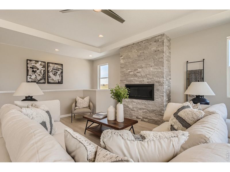Furnished interior view inside a new home in Farmstead, Berthoud (Image 7). Furnished interior view inside a new home in Farmstead, Berthoud (Image 7).